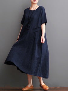 Casual Solid Color Fashion Loose Dress