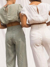 Load image into Gallery viewer, Crop Top and Slim Trousers Women&#39;s Suit
