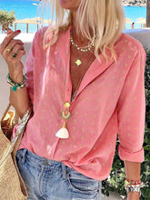 Load image into Gallery viewer, V-neck Printed Long-sleeved Casual Blouses
