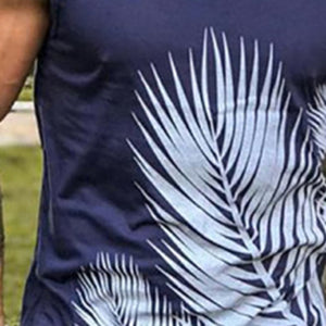 Men'S Casual Fashion Sports Round Neck Print Vest