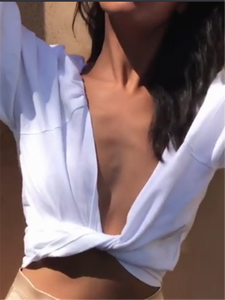 V-neck Half Sleeve Clear Color Suit