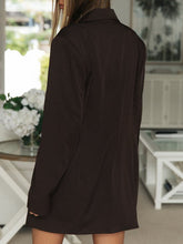 Load image into Gallery viewer, Solid Color Double-breasted Blazer with Lapel
