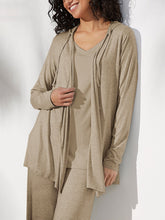 Load image into Gallery viewer, Simple Casual Loose Top Pants Long Sleeve Hooded Jacket Knit Three Piece Suit
