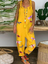 Load image into Gallery viewer, Romantic Garden Dragonfly Summer Leisure Jumpsuit
