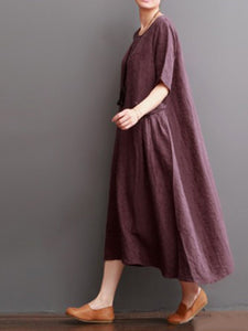 Casual Solid Color Fashion Loose Dress
