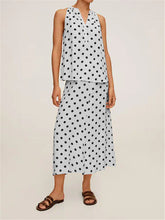 Load image into Gallery viewer, V-neck Polka Dot Sleeveless Suit
