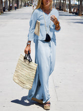 Load image into Gallery viewer, Fashionable Casual Loose Shirt Skirt Suit

