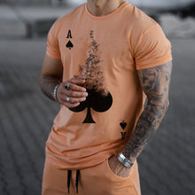 Load image into Gallery viewer, Men&#39;S Fashion Apricot Print Casual Two-Piece Suit
