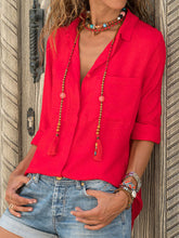 Load image into Gallery viewer, Double Pockets Button Up Casual Shirts
