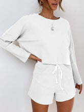Load image into Gallery viewer, Simple Casual Loose Round Neck Shirt Shorts Suit
