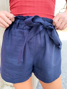 Casual Cotton and Linen Wide Shorts