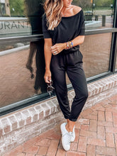 Load image into Gallery viewer, Simple casual loose short sleeve suit
