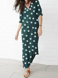 Printed V-Neck Dress
