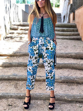 Load image into Gallery viewer, Bohemian Retro Casual Loose Sling Top Floral Pants Set
