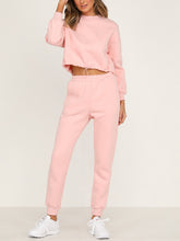 Load image into Gallery viewer, Round Neck Long Sleeve Sweatshirt Suit
