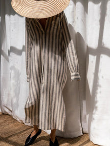 Casual Loose Striped Long Sleeve Dress