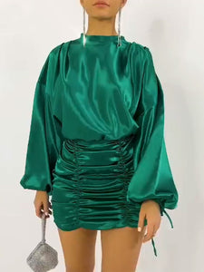 Fashion Pure Color Elegant Midi Dress