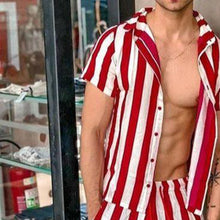 Load image into Gallery viewer, Men Casual Style Striped Two-Piece Suits
