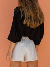Load image into Gallery viewer, Solid Color V-neck Loose Shirt Suit
