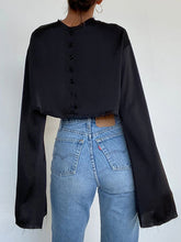 Load image into Gallery viewer, Solid Color Button Flares Sleeve Skirts Set
