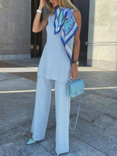Load image into Gallery viewer, Graceful Sleeveless Top Slim Trousers Women&#39;s Suit
