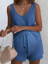 Load image into Gallery viewer, Vest Shorts Knitting Casual Two Piece Set
