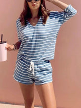 Load image into Gallery viewer, Casual Star Print Top and Drawstring Wide-leg Slacks Suit
