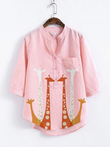 Pink Animal Sweet Shirts & Tops