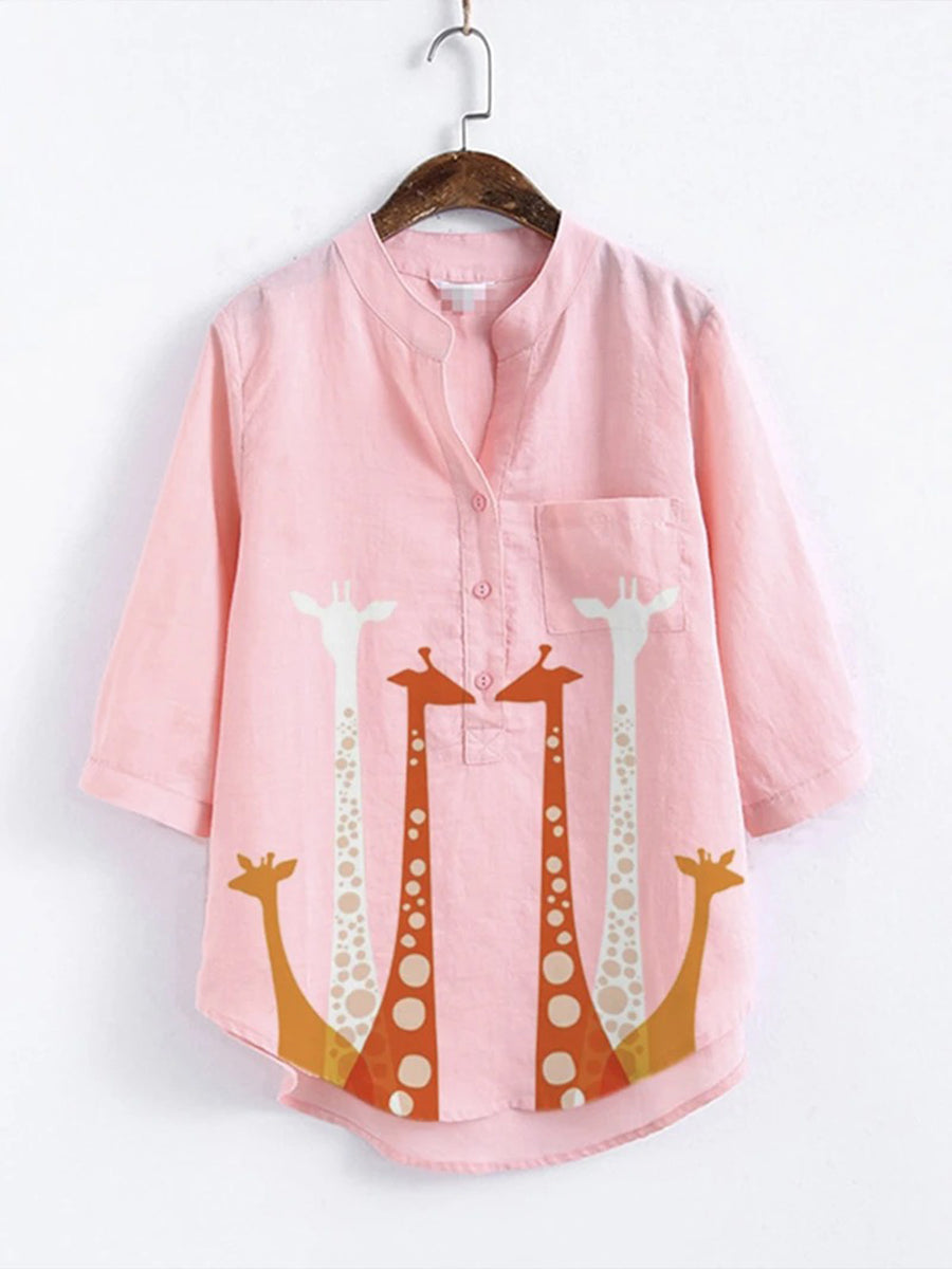 Pink Animal Sweet Shirts & Tops
