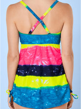 Load image into Gallery viewer, Color Stripes Adjustable Long Tankini
