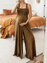 Load image into Gallery viewer, Maternity Pure Color Sleeveless Chest Wrap Loose Long Jumpsuit
