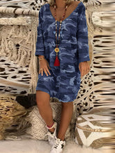 Load image into Gallery viewer, Simple Casual Loose Camouflage Dress
