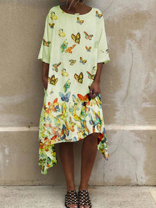 Printed Irregular Dress