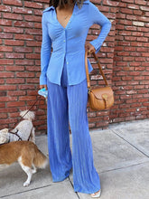 Load image into Gallery viewer, Fashion Long-sleeved Solid Color Lapel Two-piece Suit
