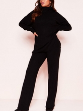 Load image into Gallery viewer, Half-Neck Sweater Trouser Suit

