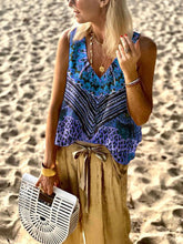 Load image into Gallery viewer, Vintage Bohemian Loose V Neck Leopard Print Top
