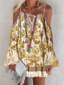 Romantic Vintage Bohemian Loose Strap Dress