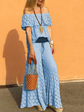 Load image into Gallery viewer, Romantic Elegant Tops Pants Lace Suit
