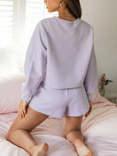 Load image into Gallery viewer, Simple Casual Loose Round Neck Pant Shorts Suit
