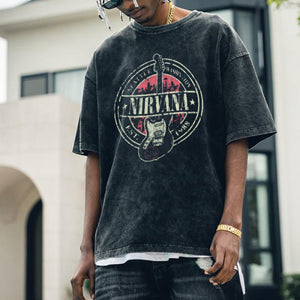 Men'S Fashion Letter Print Short Sleeve T-Shirt