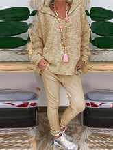 Load image into Gallery viewer, Simple Casual Loose Hooded Sweater Pants Suit
