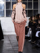 Load image into Gallery viewer, Solid Color Turtleneck Loose Off-shoulder Sweater

