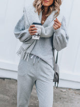 Load image into Gallery viewer, Casual Loose V Neck Blouse Pants Knit Suit
