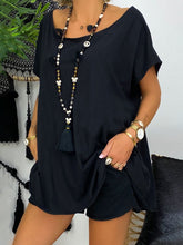 Load image into Gallery viewer, Casual Loose Round Neck Top Shorts Suit
