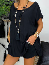 Load image into Gallery viewer, Casual Loose Round Neck Top Shorts Suit
