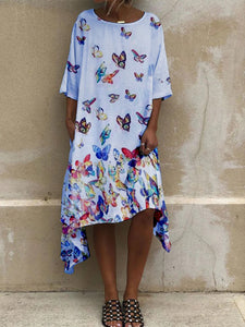 Printed Irregular Dress