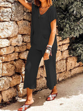 Load image into Gallery viewer, Pure Color V-Neck Casual Pocket Suit
