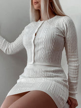Load image into Gallery viewer, Casual Solid Color Long Sleeve Round Neck Two-piece Suit
