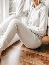Load image into Gallery viewer, Casual Loose Solid Color Hooded Top Trousers Two-piece Suit
