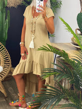 Load image into Gallery viewer, Simple Casual Loose V-Neck Short Sleeve Dress
